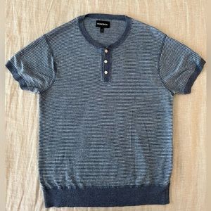 Bonobos Men’s Medium Linen Henley - Blue